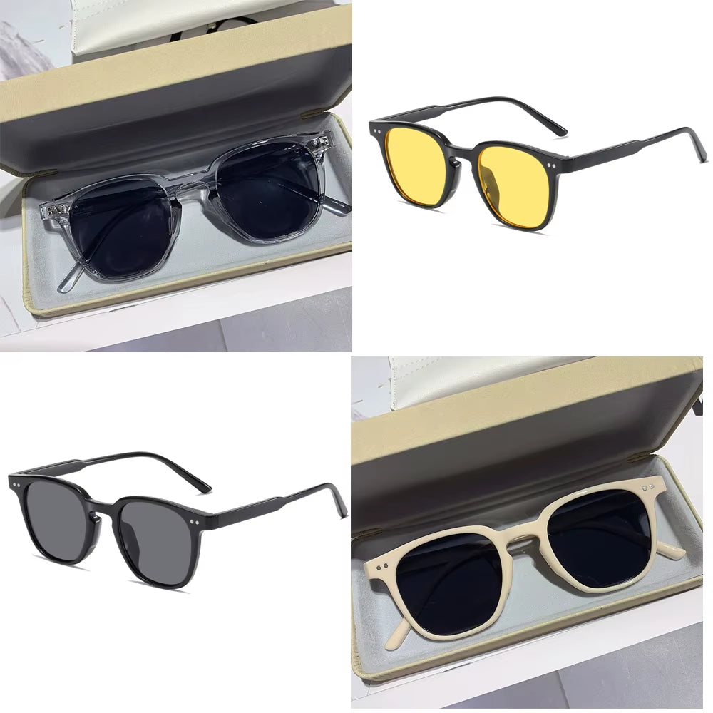Stylish Vintage Square Sunglasses for Men and Women - Luxury Small Round Eyewear for Ultimate Sun Protection
