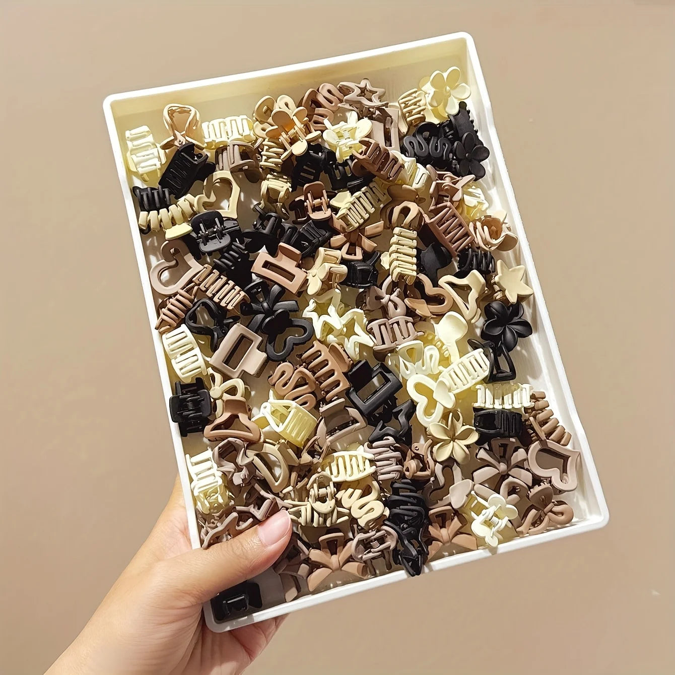 5/10/20/30Pcs Beige Mixed Pack Small Clips, Cute Girl Accessories - Perfect for Daily Use, Special Occasions, or Travel Gifts