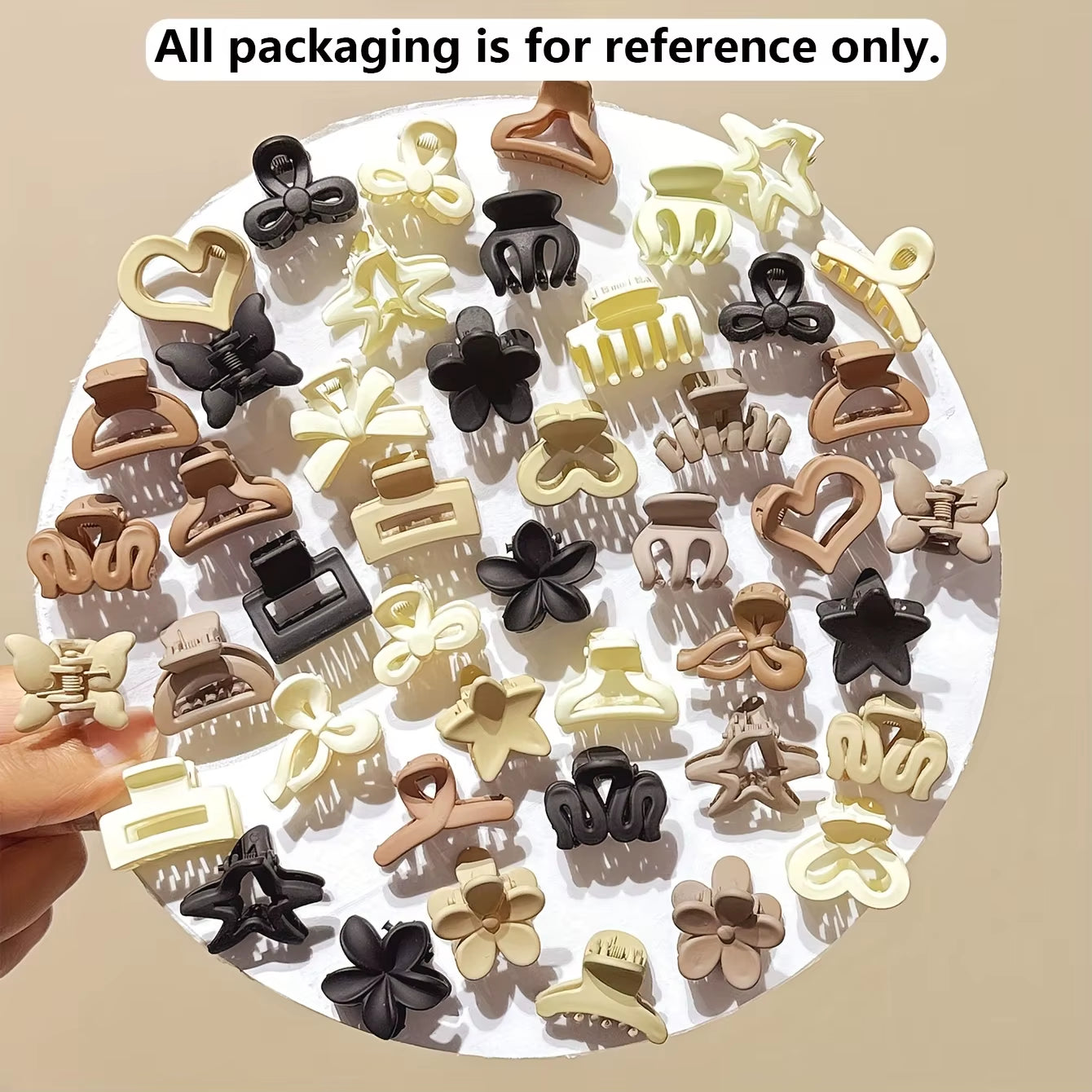 5/10/20/30Pcs Beige Mixed Pack Small Clips, Cute Girl Accessories - Perfect for Daily Use, Special Occasions, or Travel Gifts