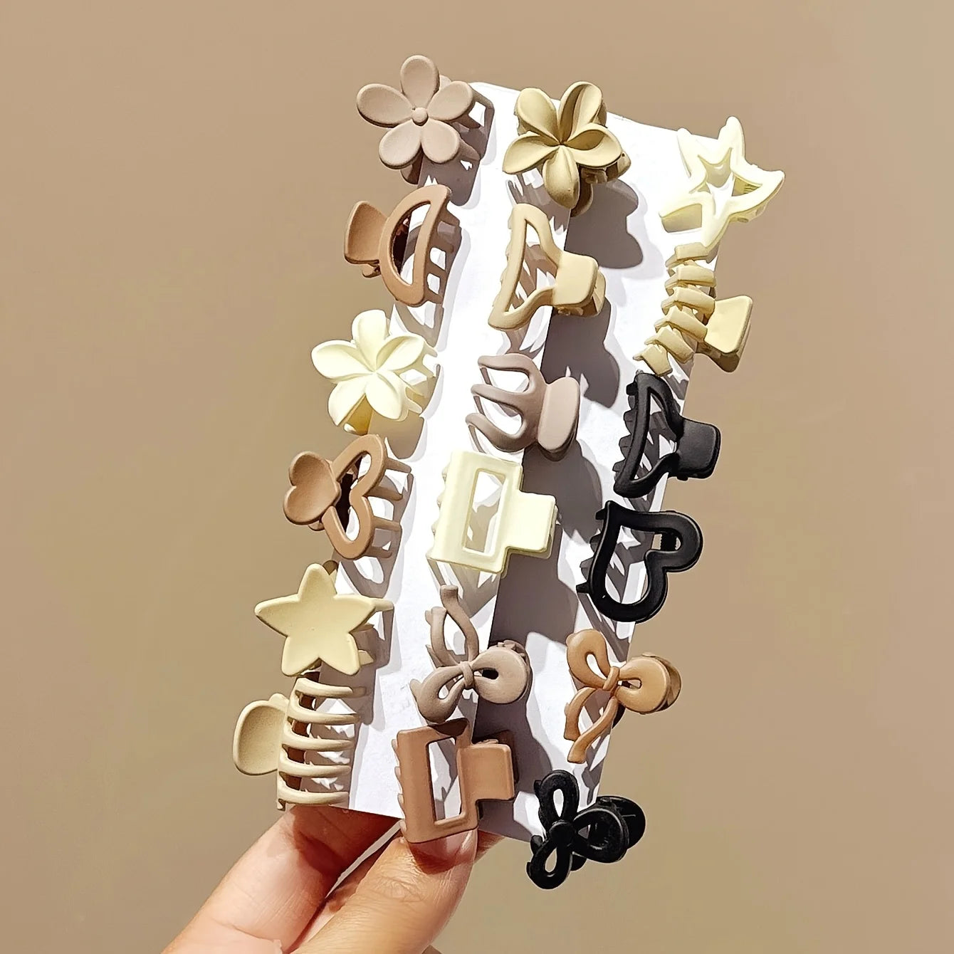 5/10/20/30Pcs Beige Mixed Pack Small Clips, Cute Girl Accessories - Perfect for Daily Use, Special Occasions, or Travel Gifts