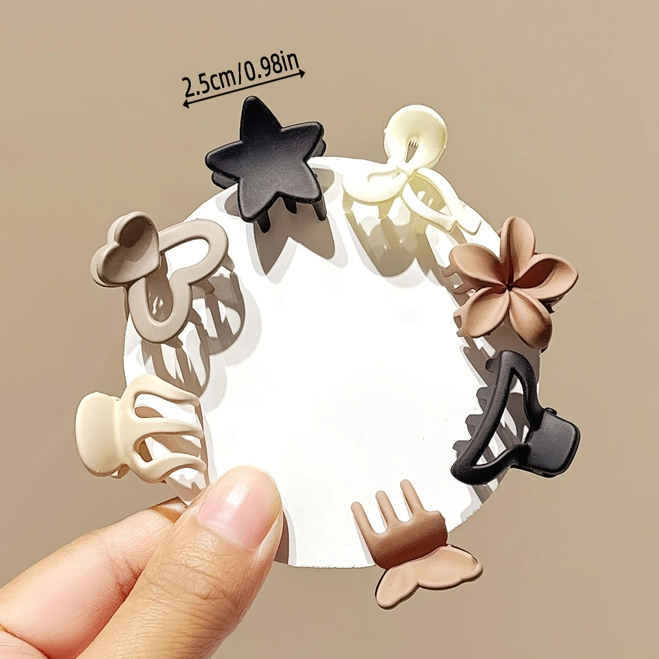 5/10/20/30Pcs Beige Mixed Pack Small Clips, Cute Girl Accessories - Perfect for Daily Use, Special Occasions, or Travel Gifts