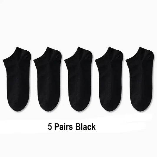 5/10 /20/30 Pairs Unisex Casual Plain Color Boat Socks Thin Breathable Comfy anti Odor Sweat-Absorbing Ankle Socks for Men Women