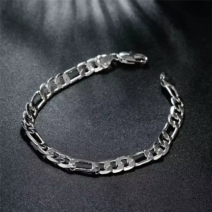 Fine Noble New Arrive 925 Silver 4MM Chain for Men Women Bracelet Necklace Jewelry Set Lady Christma Gifts Charms Wedding