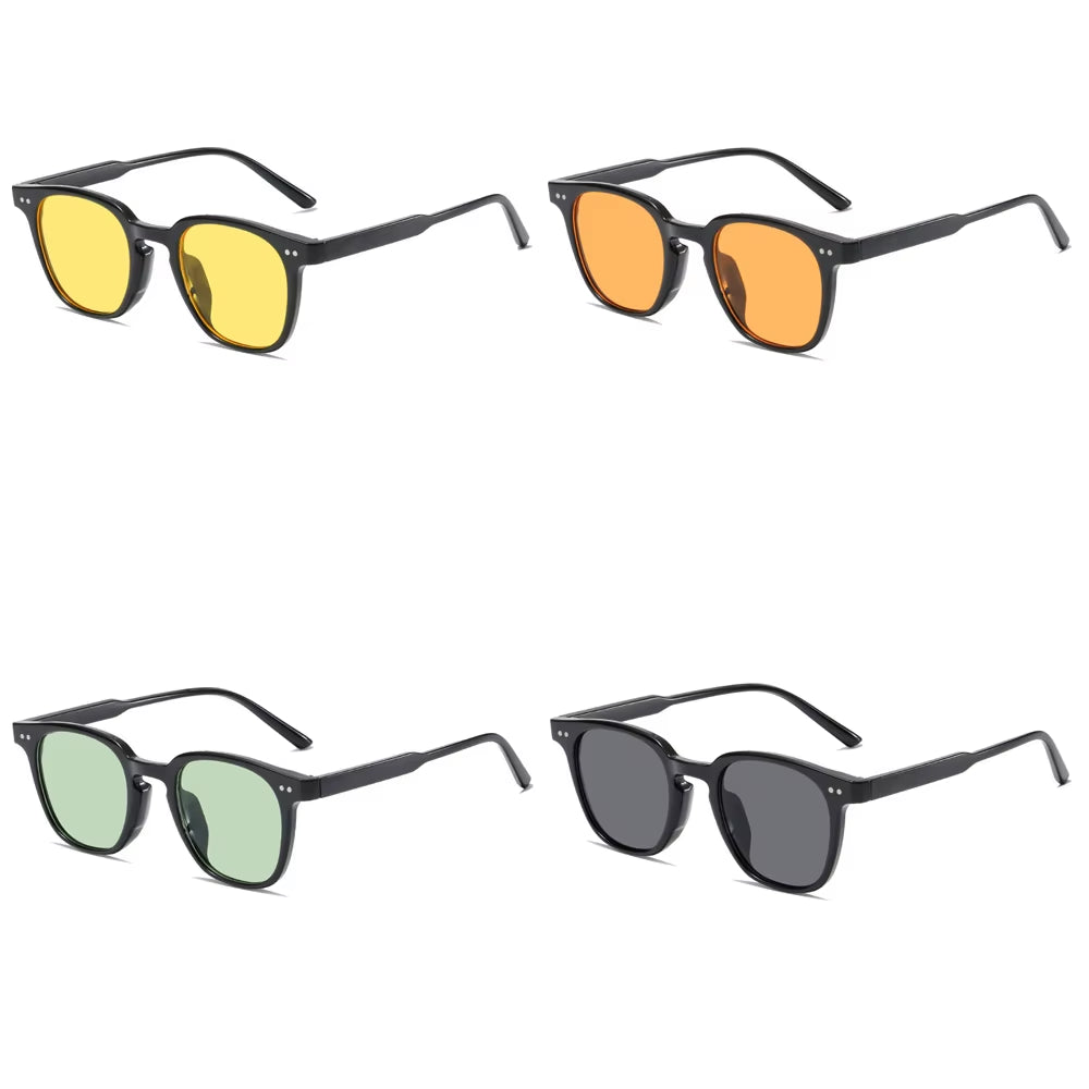 Stylish Vintage Square Sunglasses for Men and Women - Luxury Small Round Eyewear for Ultimate Sun Protection