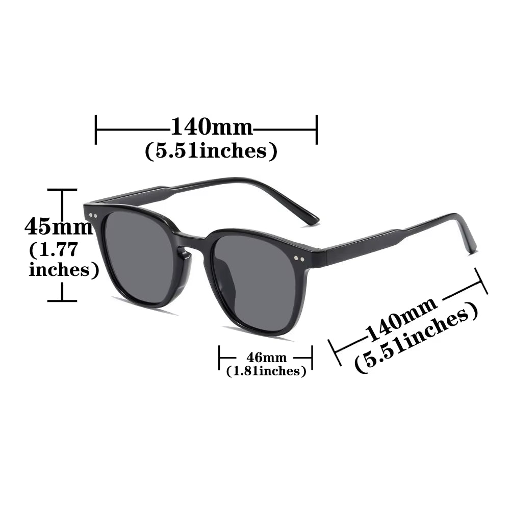 Stylish Vintage Square Sunglasses for Men and Women - Luxury Small Round Eyewear for Ultimate Sun Protection