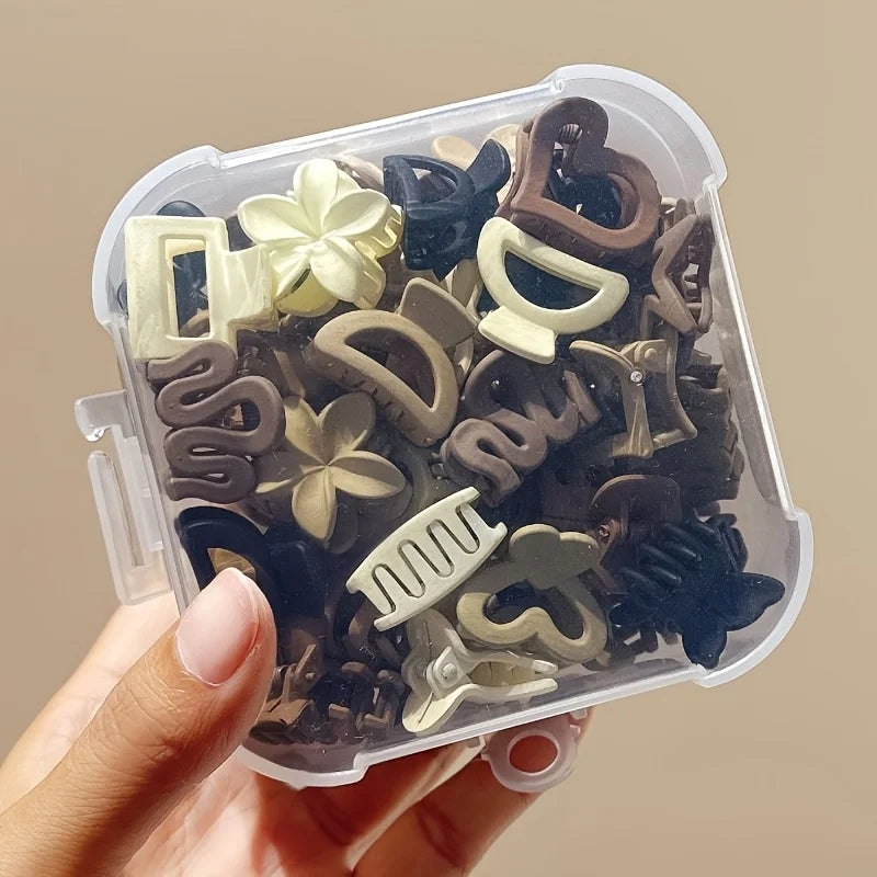 5/10/20/30Pcs Beige Mixed Pack Small Clips, Cute Girl Accessories - Perfect for Daily Use, Special Occasions, or Travel Gifts