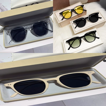 Stylish Vintage Square Sunglasses for Men and Women - Luxury Small Round Eyewear for Ultimate Sun Protection